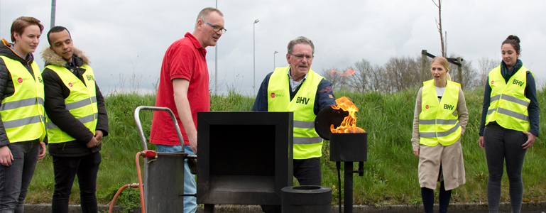 BHV herhaling beginnende brand blussen